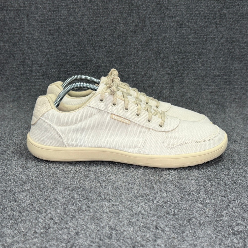 Whitin Barefoot Sneakers Men 11 Cream Tan Canvas Athletic Casual Minimalist Shoe